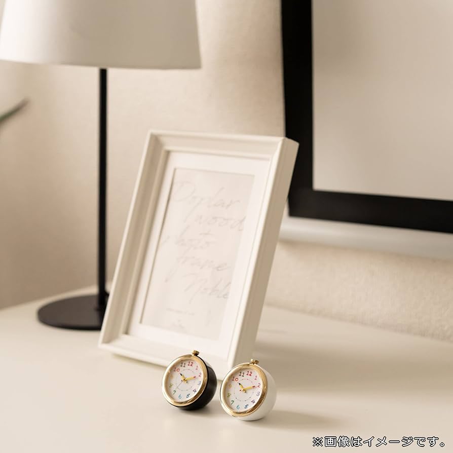 time station neo × クレパス　プチクロック　置き時計　ミニ クレパス柄プチくろっく pCNC-01-IVWH | クレパス柄プチくろっく